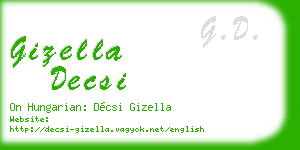gizella decsi business card